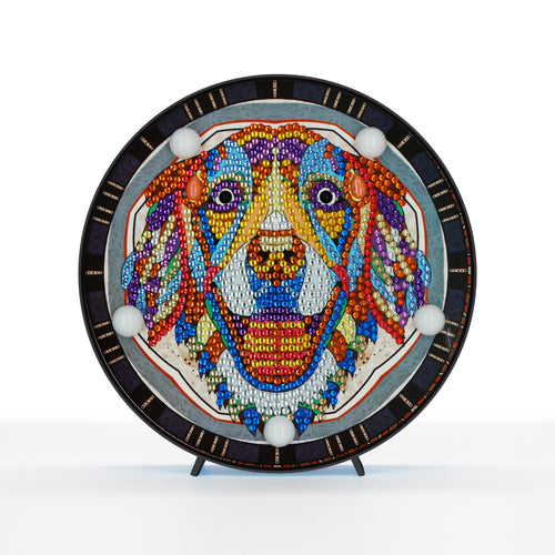Diamond Painting Ronde Lampje - Hond