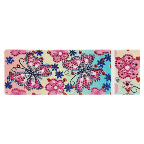 Diamond Painting Pennen Opbergdoosje - Roze Vlinder