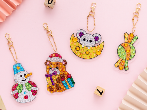Diamond Painting - Kerst Sleutelhangers