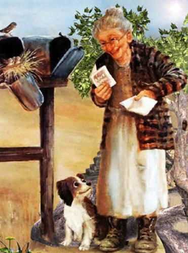 Diamond Painting - Oma met Hond