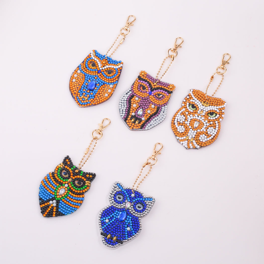 Diamond Painting - Uil Sleutelhangers
