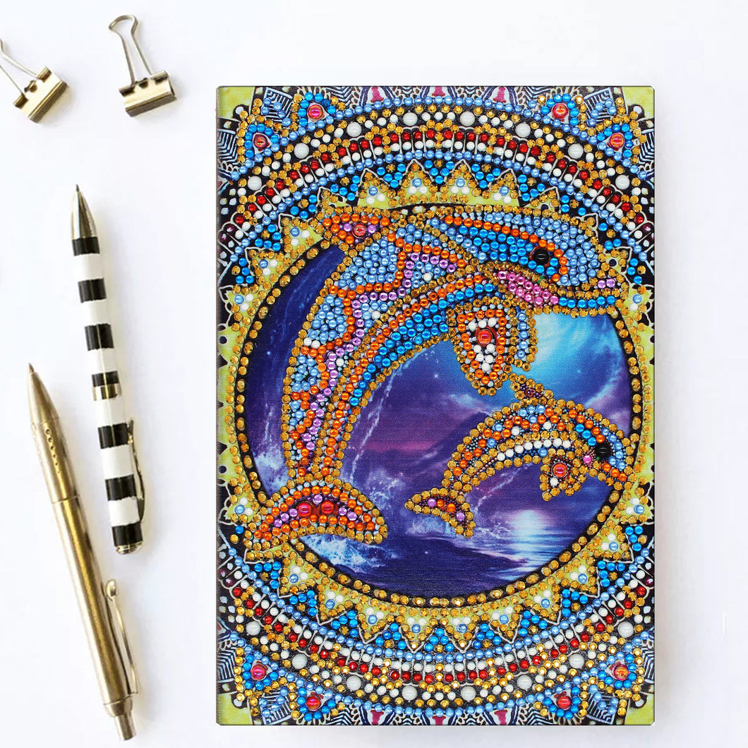 Diamond Painting Notitieboek - Dolfijnen