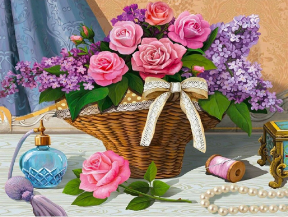 Diamond Painting - Bloemenmand