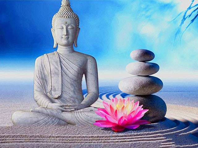 Diamond Painting - Boeddha in Zen Tuin