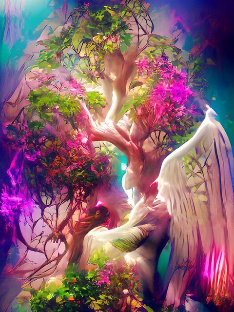 Diamond Painting - Boom met Vleugels