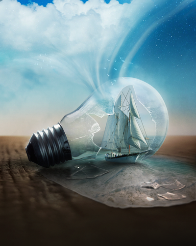 Diamond Painting - Boot uit de Lamp - Eigen Collectie - Diamond Paradijs