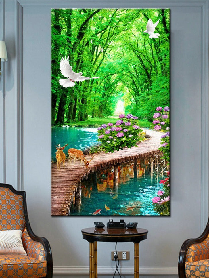 Diamond Painting - Groot Formaat - Bospad - Diamond Paradijs