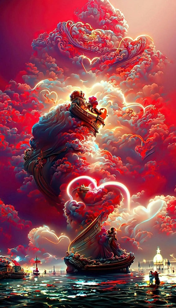 Diamond Painting - Fantasie Liefde op Zee