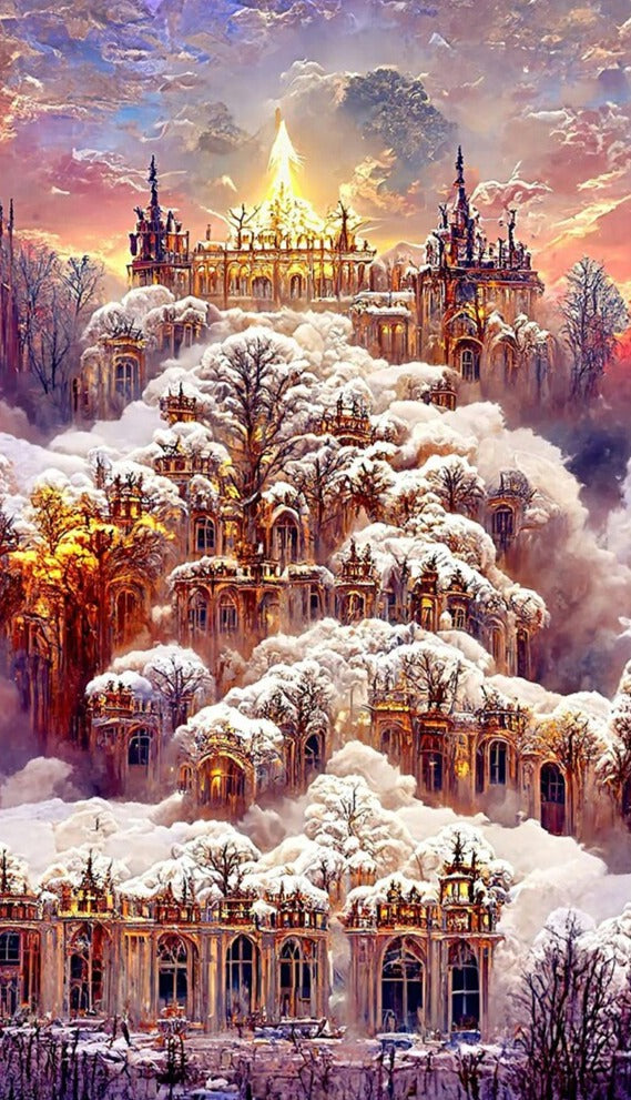 Diamond Painting - Fantasie Sneeuw Landschap