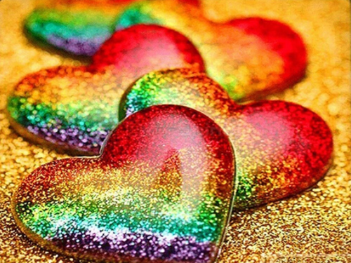 Diamond Painting - Glitter Hartjes - Diamond Paradijs