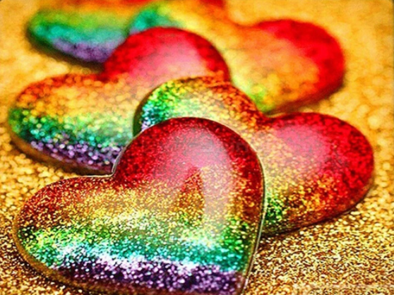 Diamond Painting - Glitter Hartjes - Diamond Paradijs
