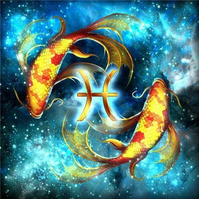 Diamond Painting - Horoscoop Vissen - Diamond Paradijs