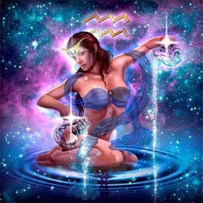 Diamond Painting - Horoscoop Waterman - Diamond Paradijs