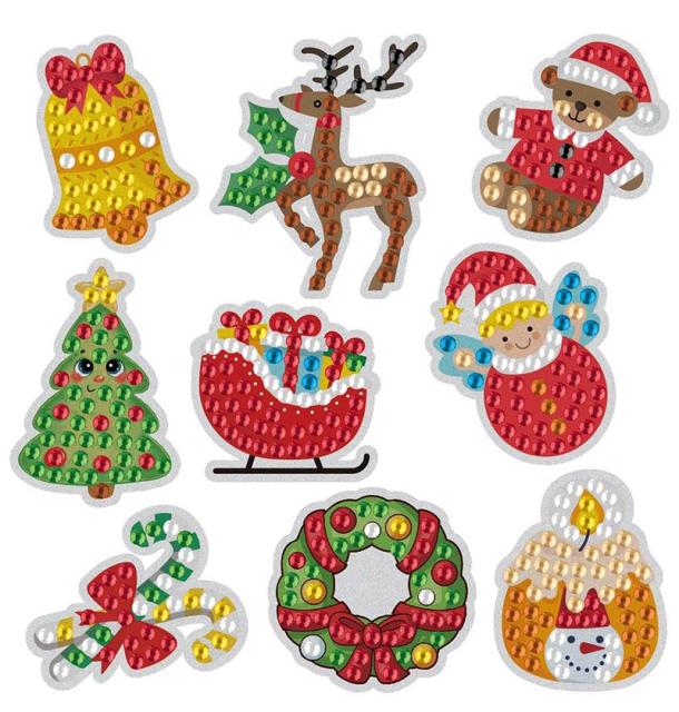 Diamond Painting - Kerst Stickers - Diamond Paradijs