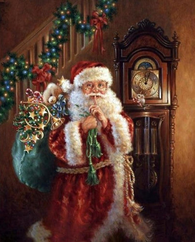 Diamond Painting - Kerstman brengt Cadeaus - Diamond Paradijs