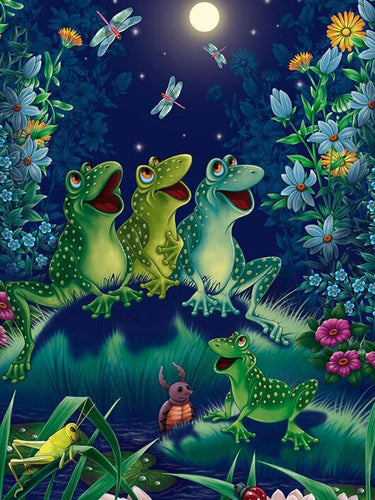 Diamond Painting - Kikkers in de Nacht