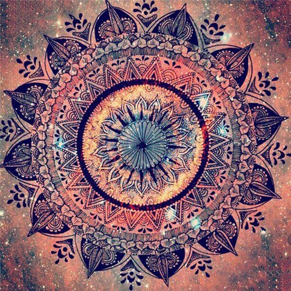 Diamond Painting - Oranje Mandala