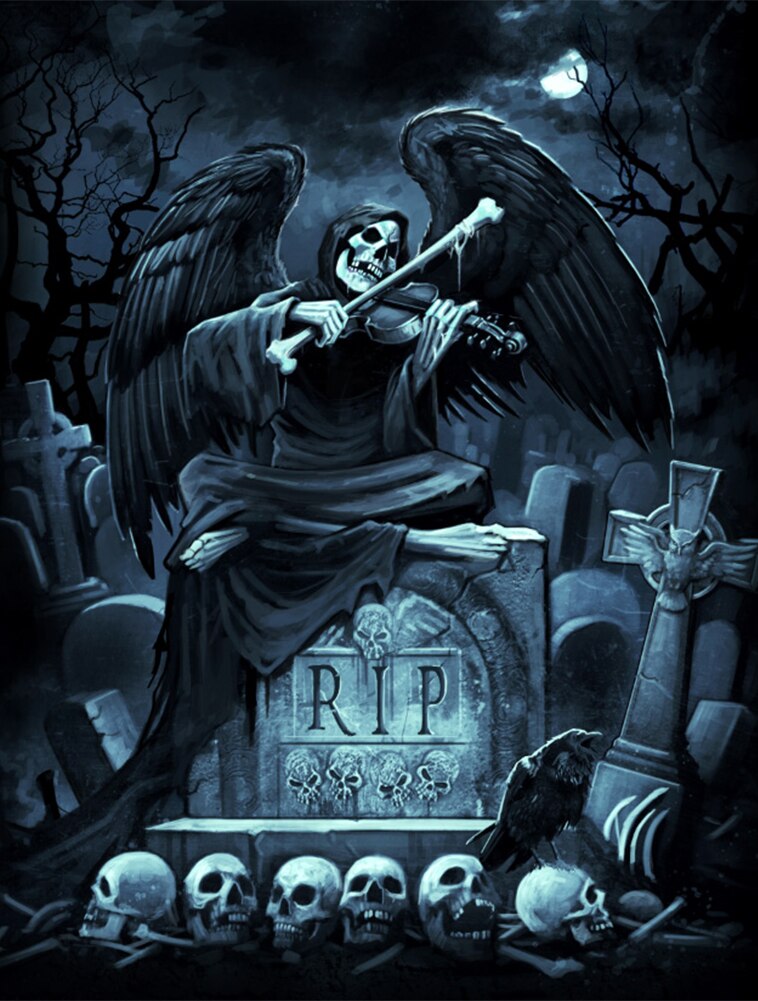 Diamond Painting - Skelet met Viool