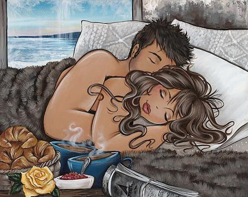 Diamond Painting - Slapende Mollige Dame - Diamond Paradijs