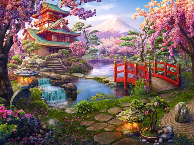 Diamond Painting - Japanse Tuin