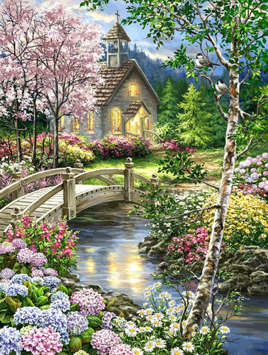 Diamond Painting - Kerk in het Bos