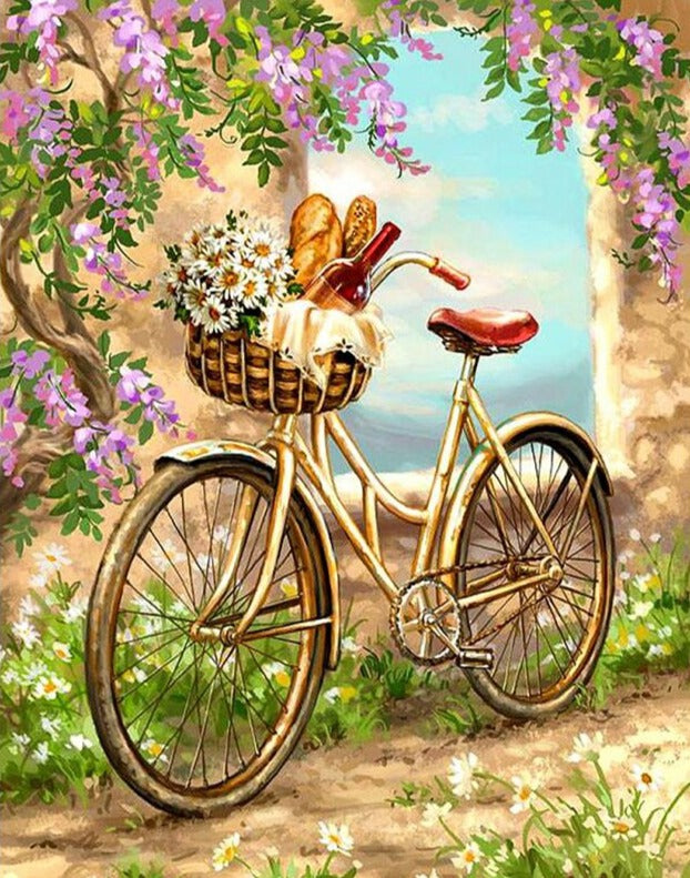 Diamond Painting - Fiets in de Natuur