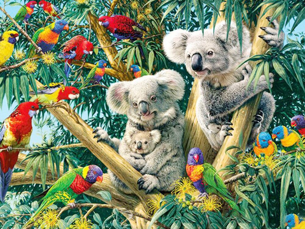 Diamond Painting - Koala's in de Jungle