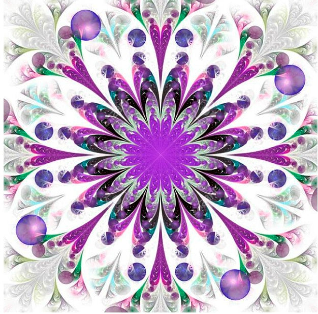 Diamond Painting - Witte Bloem Mandala