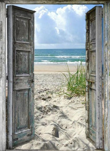 Diamond Painting - Deur met Uitzicht op het Strand