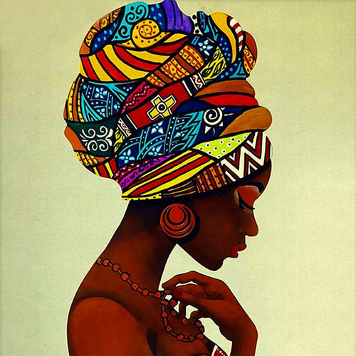 Diamond Painting - Afrikaanse Vrouw