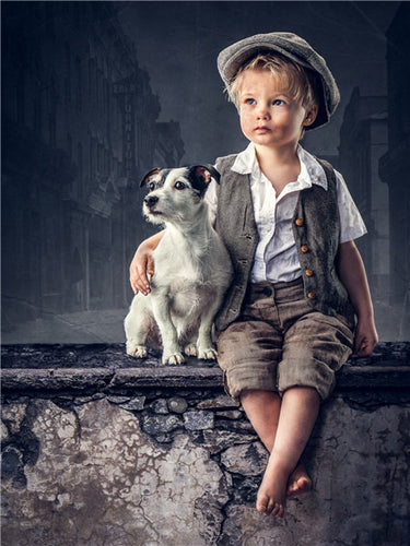 Diamond Painting - Kleine Jongen met Hond