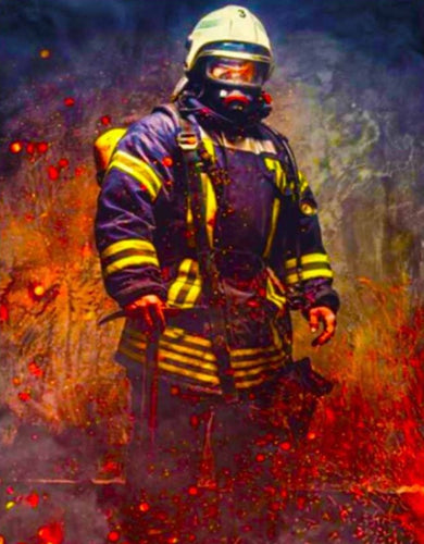 Diamond Painting - Brandweerman