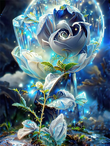 Diamond Painting - Grijze Roos