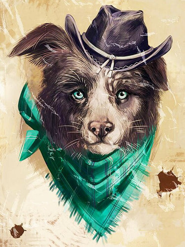 Diamond Painting - Cowboy Hond