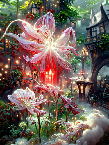 Diamond Painting - Bloemen in Kasteeltuin