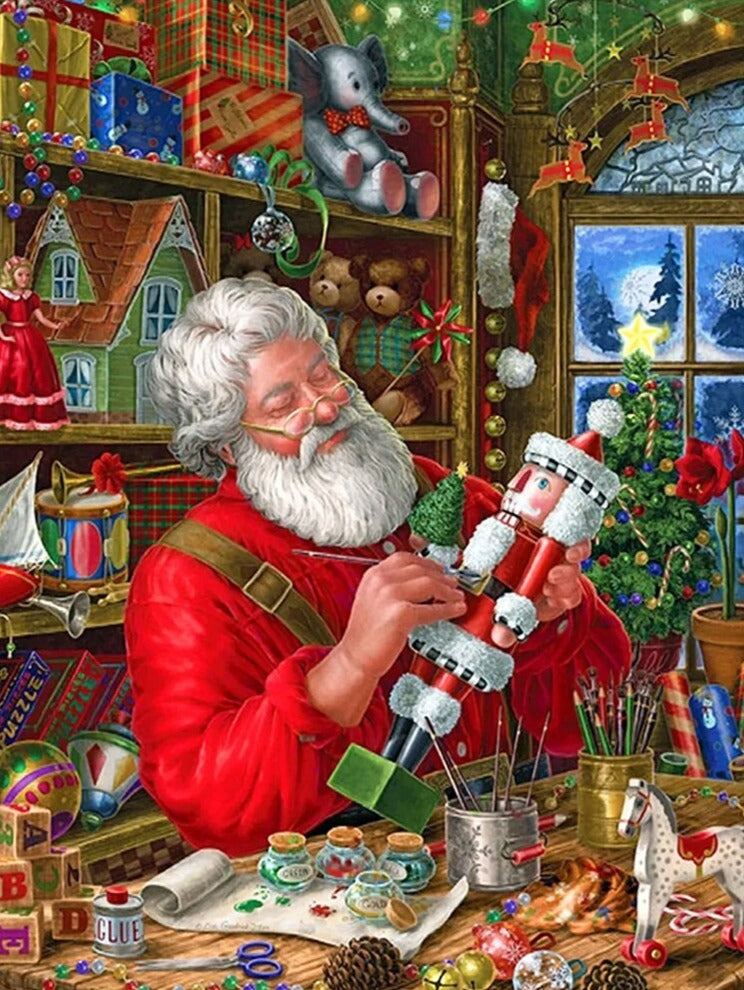 Diamond Painting - Kerstman met Notenkraker