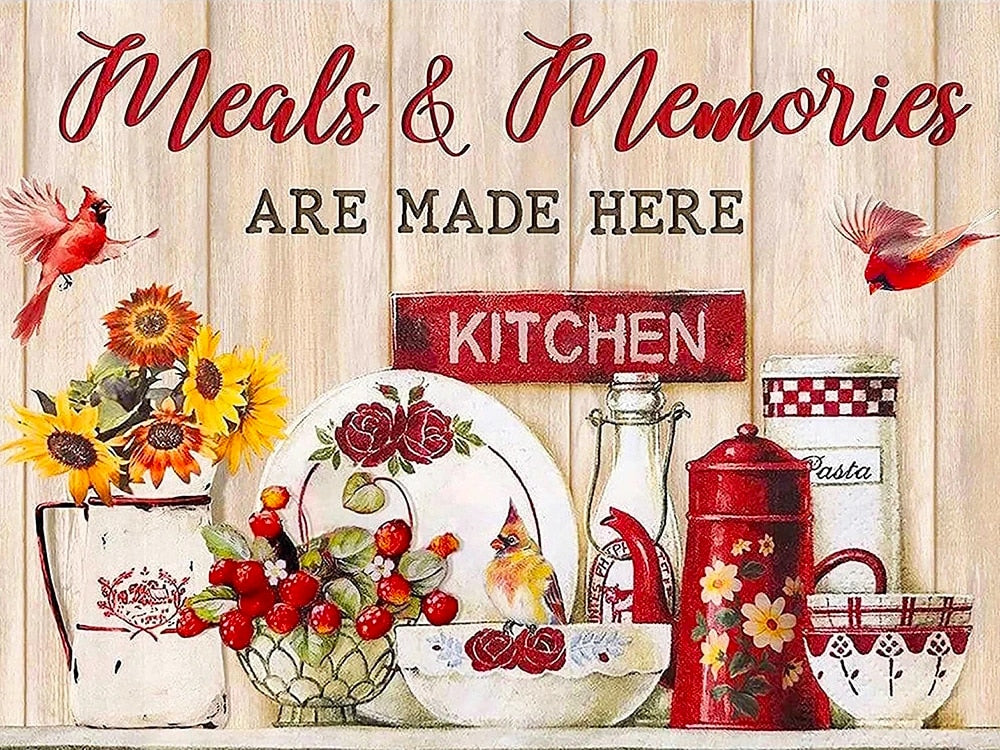 Diamond Painting - Tekst - Meals & Memories