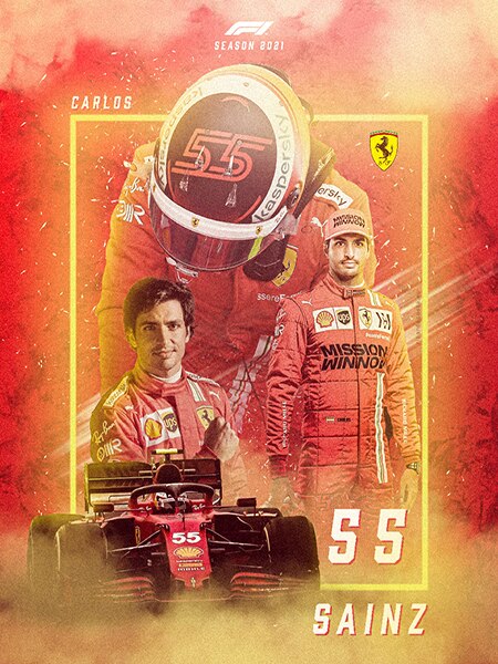 Diamond Painting - Carlos Sainz - 2021