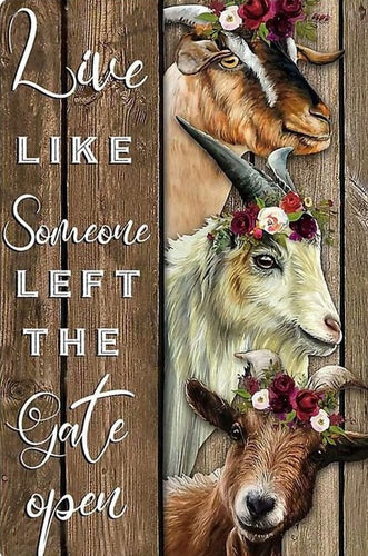 Diamond Painting - Boerderijdieren met Tekst