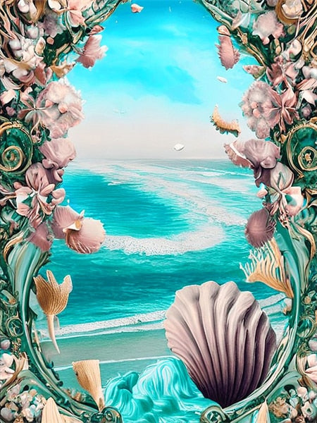 Diamond Painting - Schilderij met Schelpen aan Zee