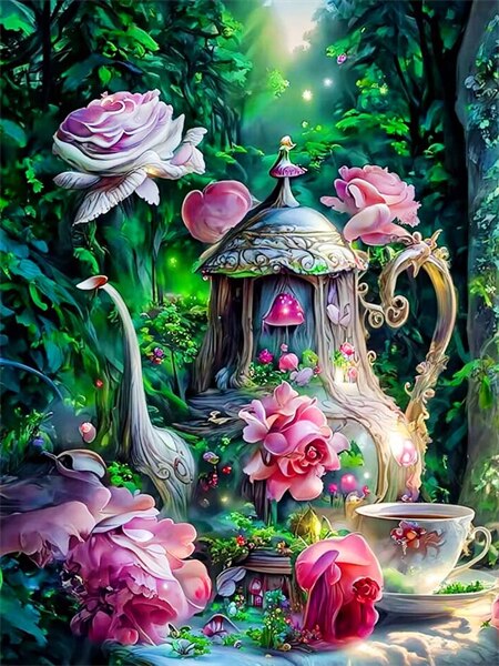 Diamond Painting - Theepot met Kopje