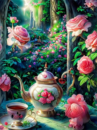 Diamond Painting - Theepot met Theekopje