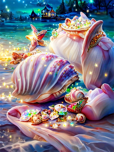 Diamond Painting - Grote Schelpen