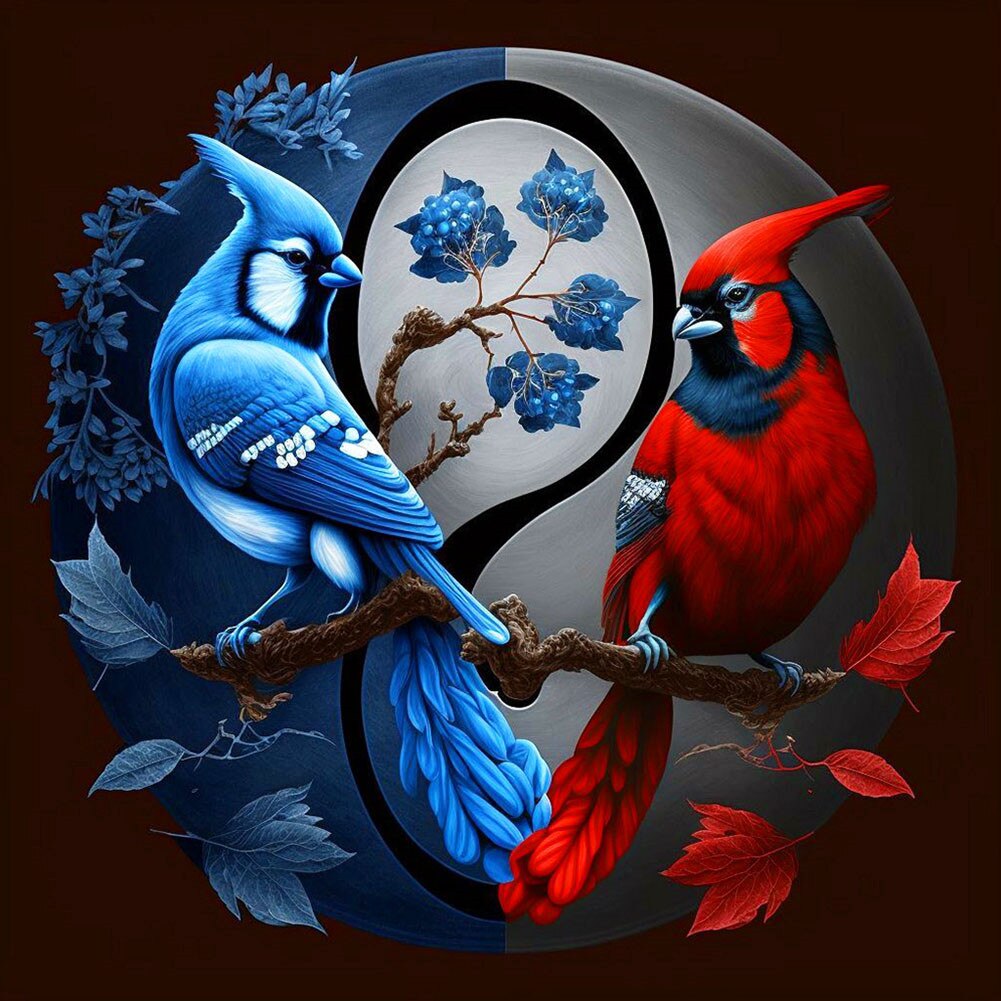 Diamond Painting - Yin Yang Vogels