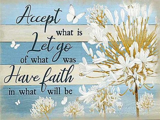 Diamond Painting - Tekst - Accept What Is