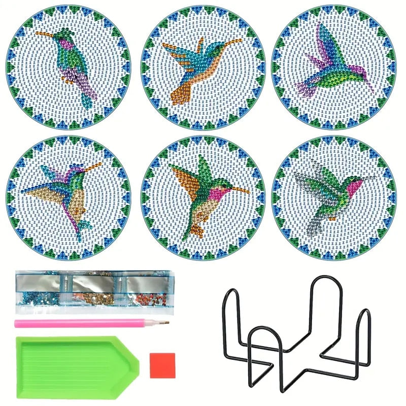 Diamond Painting - Vogels Onderzetters