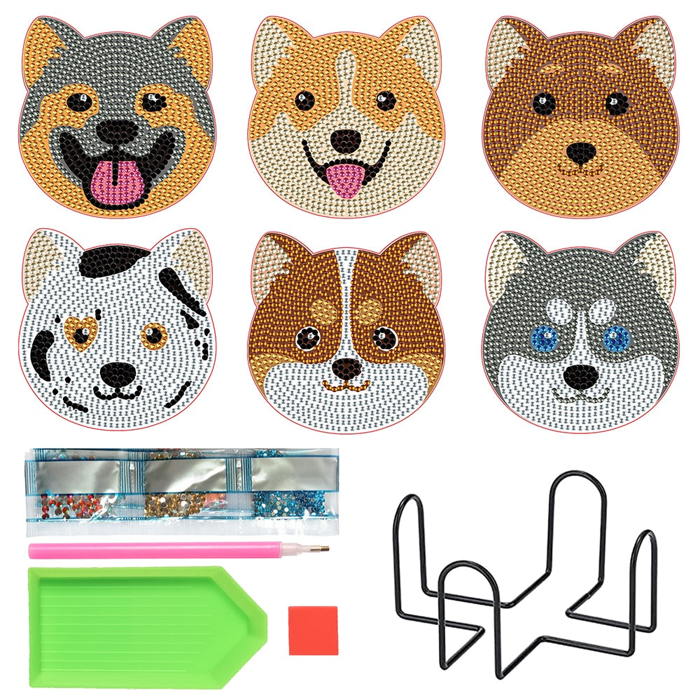 Diamond Painting - Honden Onderzetters