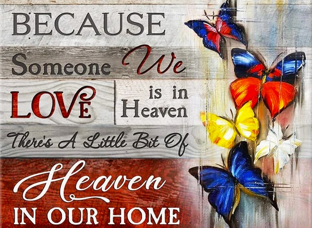 Diamond Painting - Tekst - Because someone we love