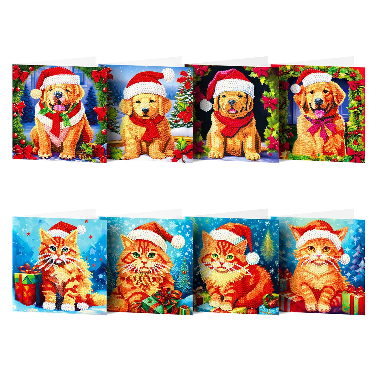 Diamond Painting - Dieren Kerstkaarten