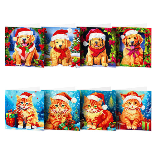 Diamond Painting - Dieren Kerstkaarten
